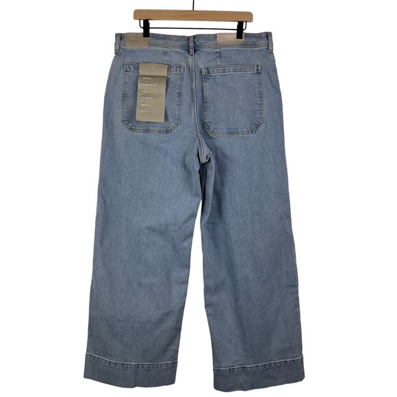 Everlane The Mariner Jean Wide Leg High Rise Light Indigo Denim 33 NWT Coastal - Picture 8 of 16
